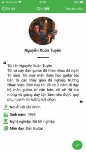 dạy kèm đàn guitar