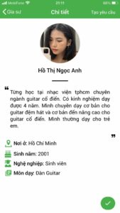dạy kèm đàn guitar