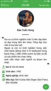 dạy kèm đàn guitar