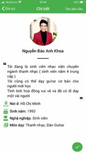 dạy kèm đàn guitar