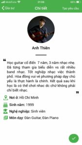 dạy kèm đàn guitar