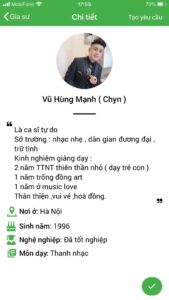Dạy kèm thanh nhạc