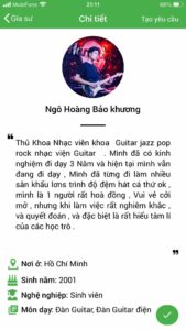 dạy kèm đàn guitar